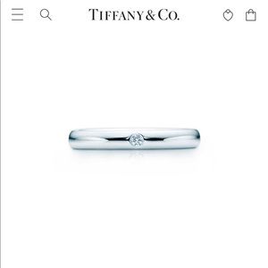 TIFFANY & Co. Platinum/Diamond Band open to trade
